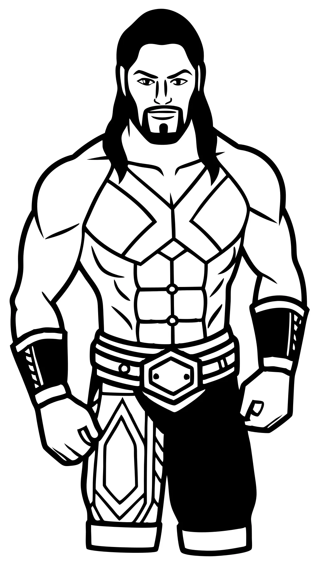 roman reigns coloring page